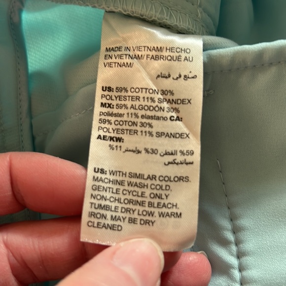 Light mint blue green WHBM slacks sz 10L 10 long - Picture 9 of 9